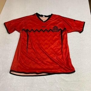No brand Red and black Mexico soccer jersey adult M. SKU516 #soccerjersey